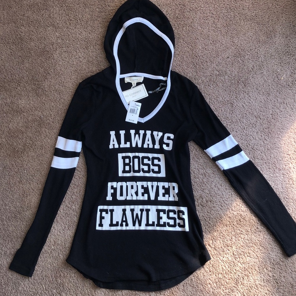 Cute black and white sweater